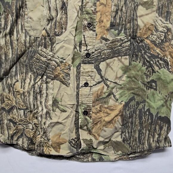Sports Afield Mens Realtree Camouflage Button Down L Green Camo Outdoor Shirt - Picture 2 of 10